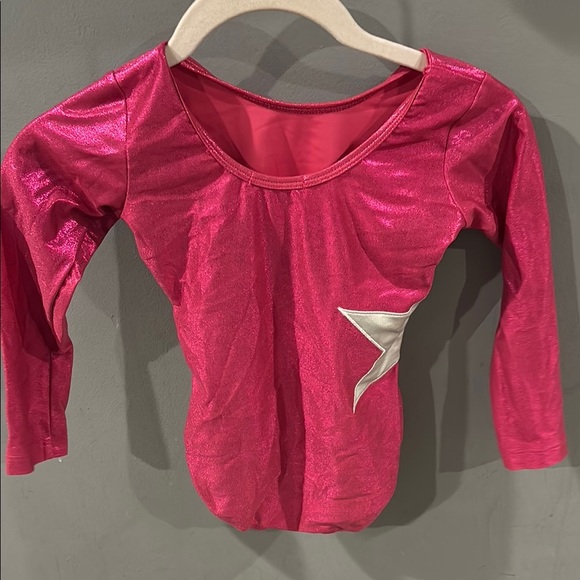 Pink and Silver Dance Costume with Shiny Finish - Picture 3 of 4